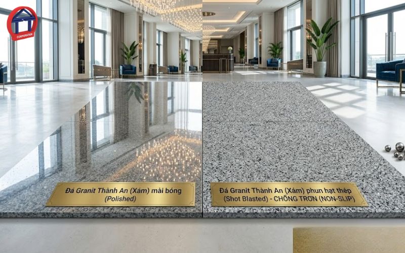 đá granite mài bóng lát nền