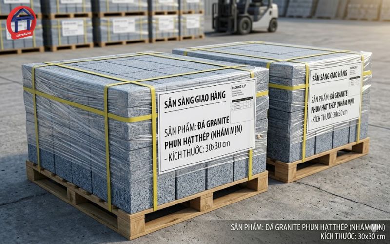 đá granite phun hạt thép 30x30