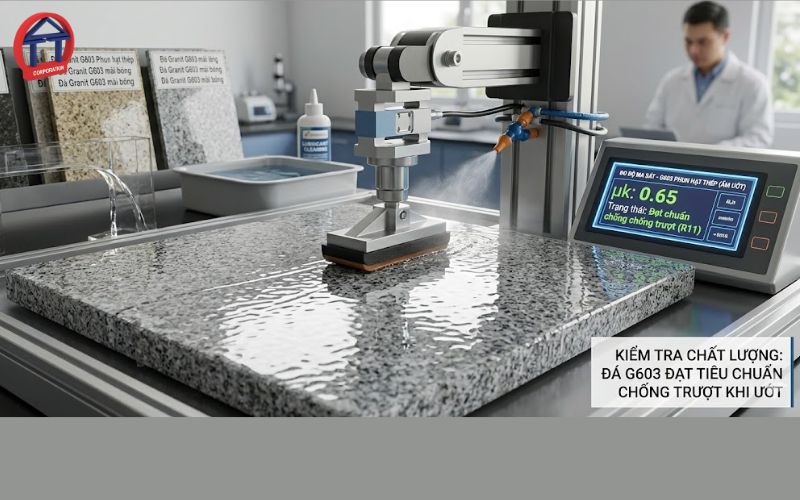 đá granite phun hạt thép chống trơn