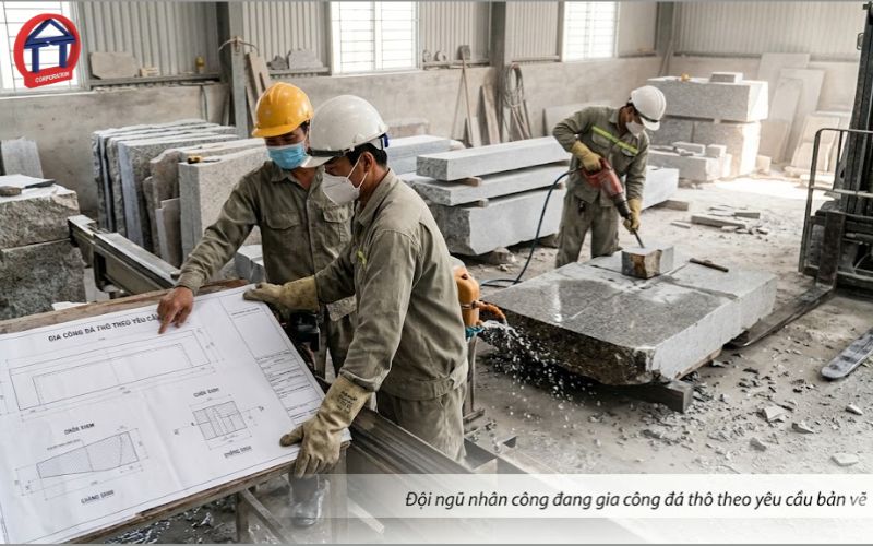 đá granite thô 30x60