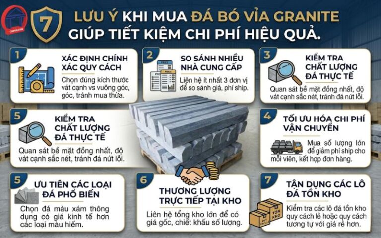 7 Lưu Ý Khi Mua Đá Bó Vỉa Granite Giúp Tiết Kiệm Chi Phí Hiệu Quả 