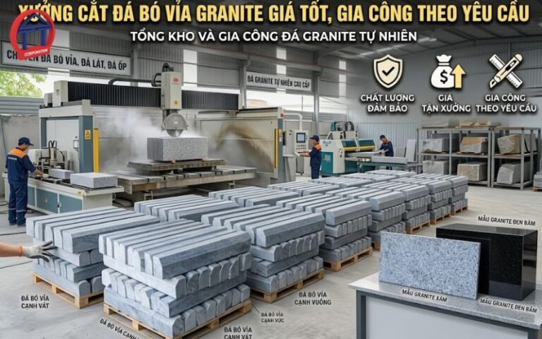 Xưởng Cắt Đá Bó Vỉa Granite Giá Tốt, Gia Công Theo Yêu Cầu