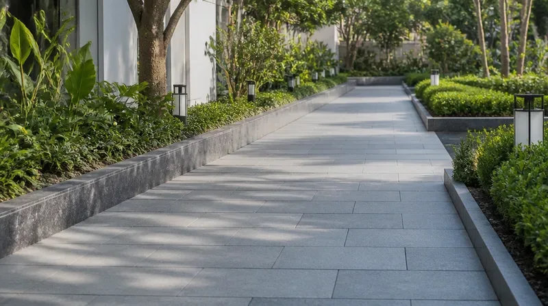 Tổng hợp những ưu điểm đá granite bắn nhám cho công trình ngoại thất Ưu điểm đá granite bắn nhám trong hạ tầng cảnh quan