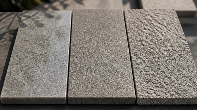 Kinh nghiệm chọn đá granite ngoài trời cho công trình Chọn bề mặt đá granite: mài bóng, khò nhám hay băm mặt?
