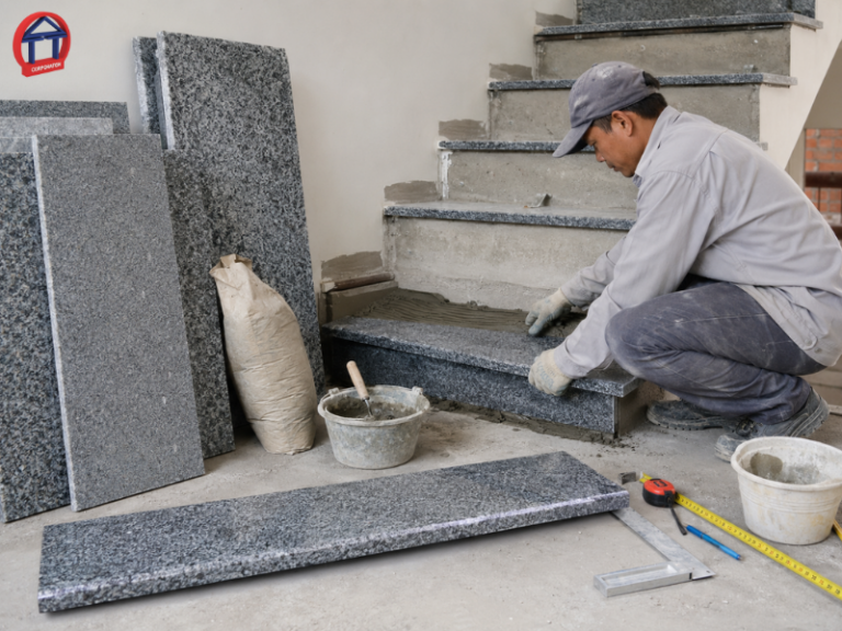 Chi phí ốp cầu thang đá Granite bao nhiêu? Dự toán chi phí từ A–Z Chi phí ốp cầu thang đá Granite bao nhiêu? Dự toán chi phí từ A–Z