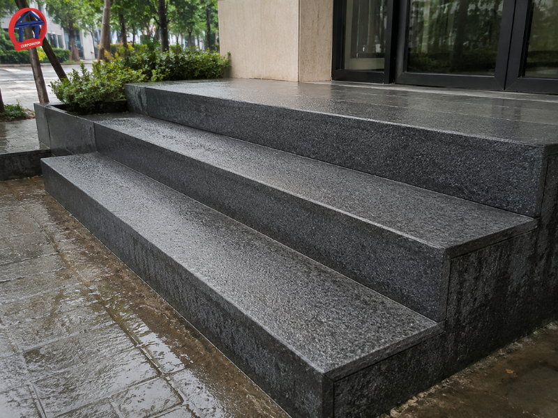 Đá bậc tam cấp Granite đẹp, bền, chống trượt tốt cho công trình da bac tam cap granite 1