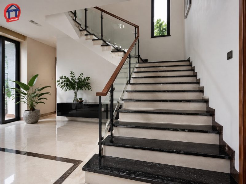 Đá granite ốp cầu thang màu gì đẹp? Cách chọn màu dễ phối và bền lâu da granite op cau thang mau gi dep 1