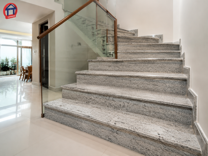 Đá Granite ốp cầu thang đẹp bền sang trọng cho mọi công trình da granite op cau thang