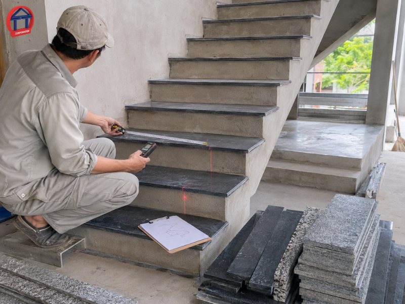 Kích thước bậc cầu thang đá granite bao nhiêu là hợp lý? kich thuoc bac cau thang da granite 3