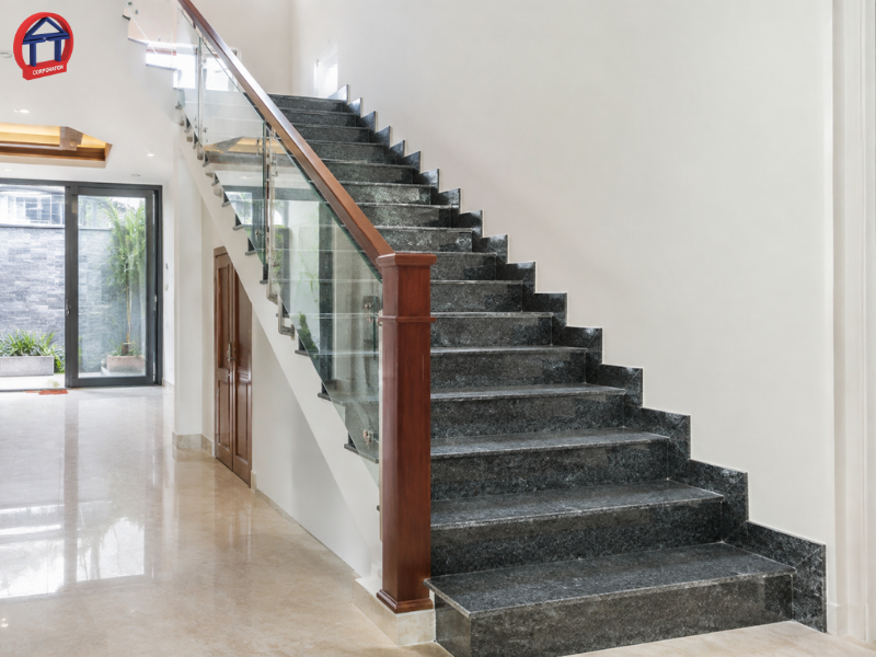 Kích thước bậc cầu thang đá granite bao nhiêu là hợp lý? kich thuoc bac cau thang da granite