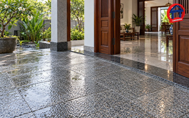 Đá Granite Lát Sàn So Với Gạch Men, Sàn Gỗ: Nên Chọn Gì? 04 da granite lat san