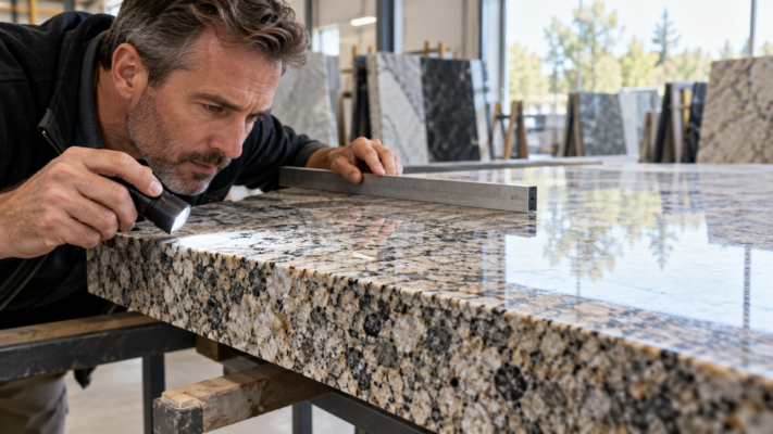 Đá Granite Mặt Bếp: Trong Nước Hay Nhập Khẩu Tốt Hơn? Gia công đá granite mặt bếp tại xưởng