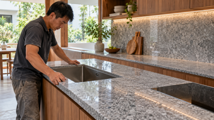 Đá Granite Mặt Bếp: Trong Nước Hay Nhập Khẩu Tốt Hơn? Đá granite mặt bếp thành phẩm chất lượng cao