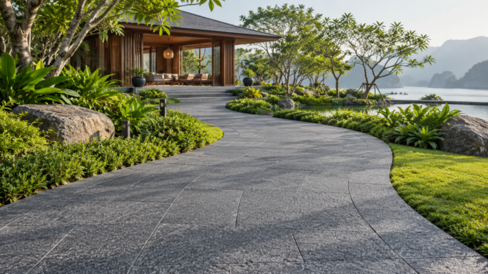 Đá Hoa Cương Lát Sân: Chọn Màu Đẹp Cho Cảnh Quan Sân Vườn da hoa cuong lat san1