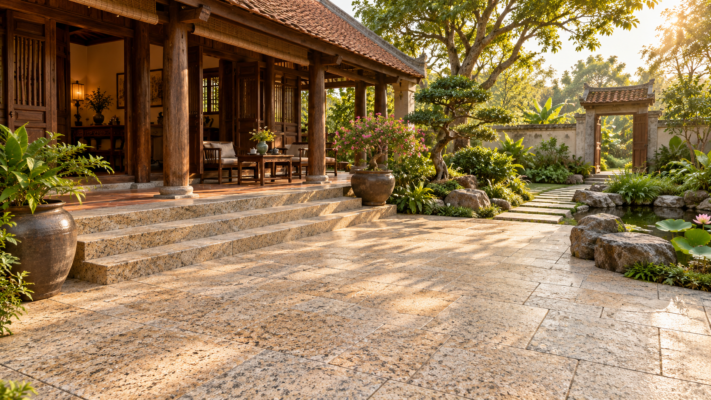 Đá Hoa Cương Lát Sân: Chọn Màu Đẹp Cho Cảnh Quan Sân Vườn da hoa cuong lat san2