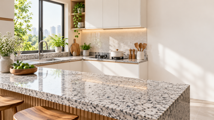 Đá Hoa Cương Mặt Bếp: Màu Đẹp Và Cách Bảo Dưỡng Đúng Đá hoa cương mặt bếp tại xưởng sản xuất
