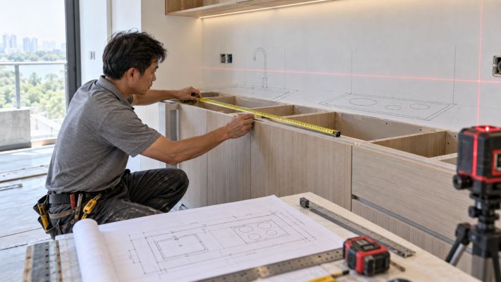 Làm Mặt Bếp Đá: Quy Trình Chuẩn Từ A Đến Z Làm mặt bếp đá granite tại xưởng Nhà Máy Đá Granite Thành An
