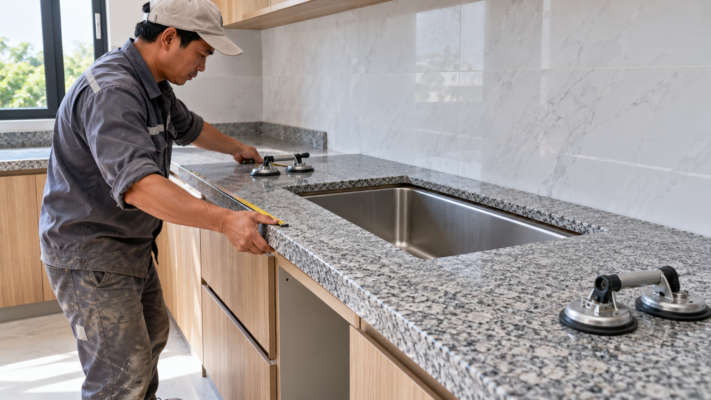 Đá Mặt Bếp: Loại Nào Tốt, Độ Dày Chuẩn Và Cách Chọn Đúng Đá mặt bếp hoàn thiện bền đẹp