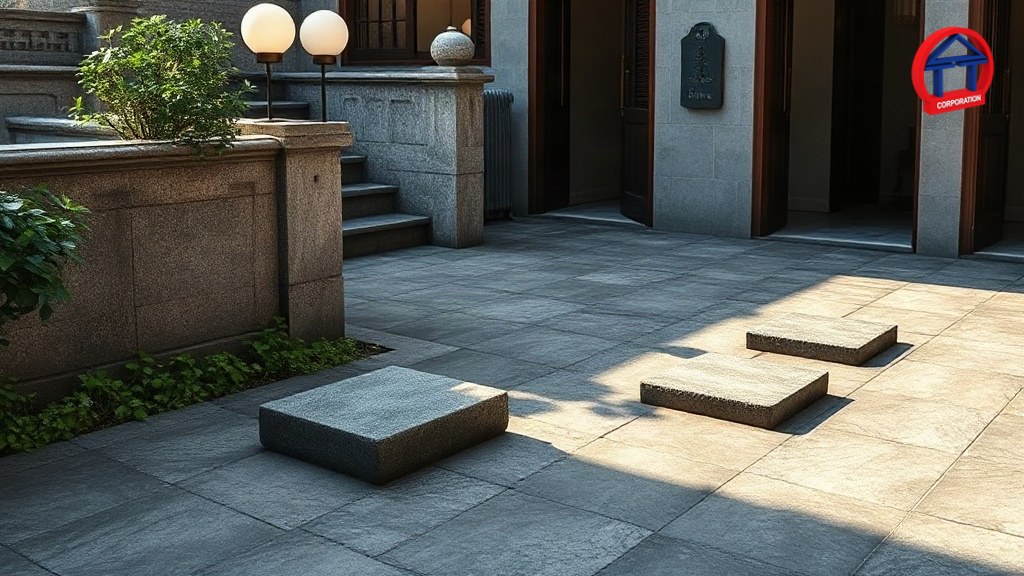 Đá Granite Là Gì? Thành Phần, Tính Chất Và Cách Phân Biệt Tấm đá granite lát sân và mặt bậc ngoài trời tại công trình nhà phố