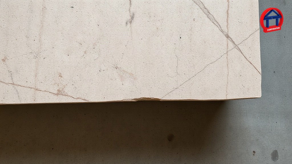Đá Granite Là Gì? Thành Phần, Tính Chất Và Cách Phân Biệt Mặt cắt tấm đá granite cho thấy hạt thạch anh, fenspat và mica